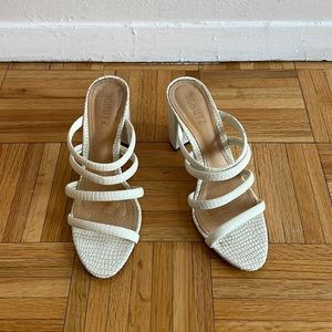 SCHUTZ Felisa White Croc Sandal